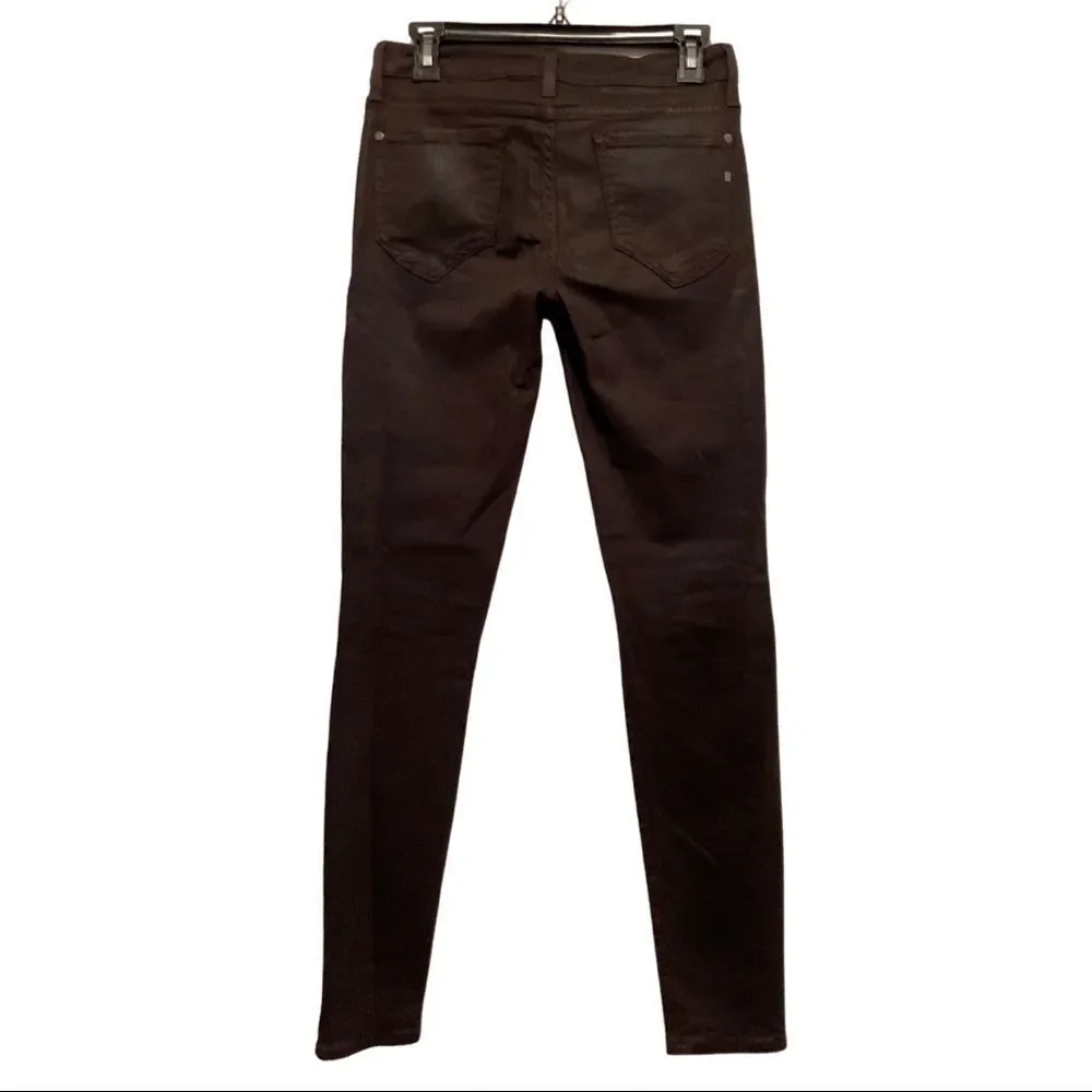 GENETIC Stem Mid Rise Skinny Jeans in Black Licorice